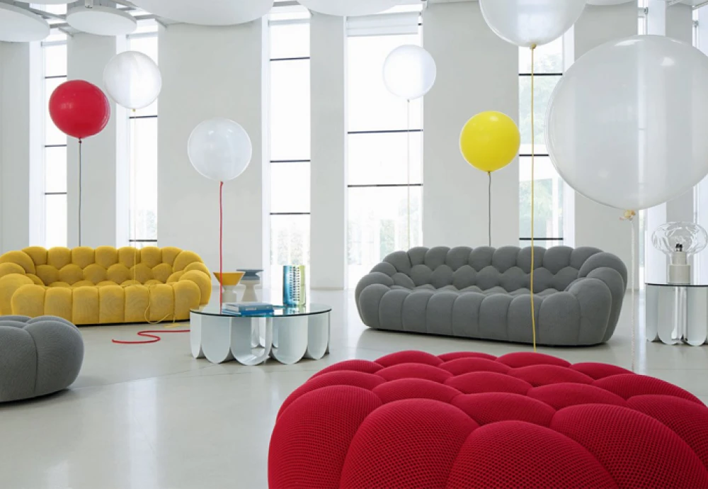 bubble 2 curved 3 4 seat sofa